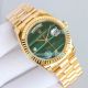 Swiss Clone Rolex Day-Date 36mm Watch Peacock Green Dial Yellow Gold President Band (6)_th.jpg